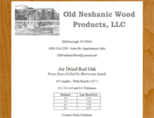 Tablet Screenshot of oldneshanicwoodproducts.com